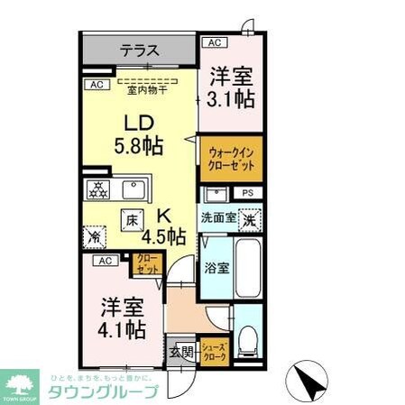 セレスティア白鳥の物件間取画像